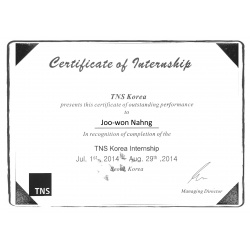 Certificado de prácticas EN inglés Corea del Sur