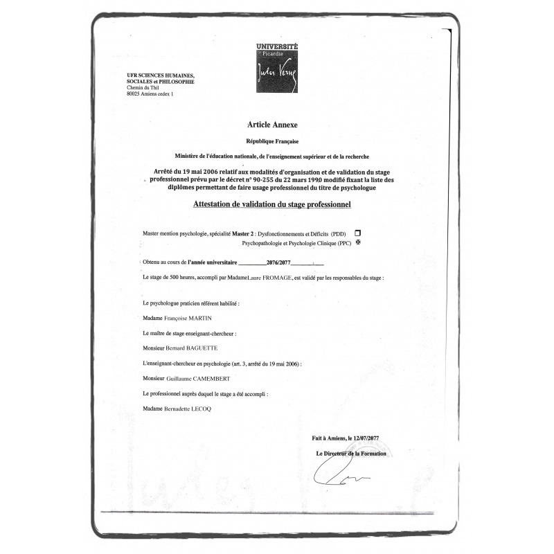 Traducción jurada certificado prácticas, inscripción, matrícula | ACSTraduction