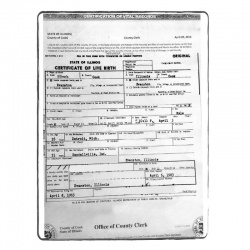 Acte de naissance USA long form