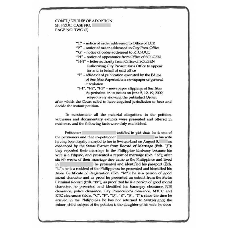 Sentencia de adopción - traducción jurada y oficial Sentencia de adopción - traducción jurada y oficial