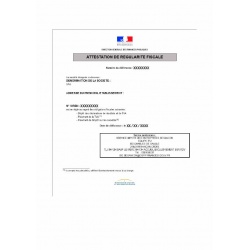 Attestation fiscale