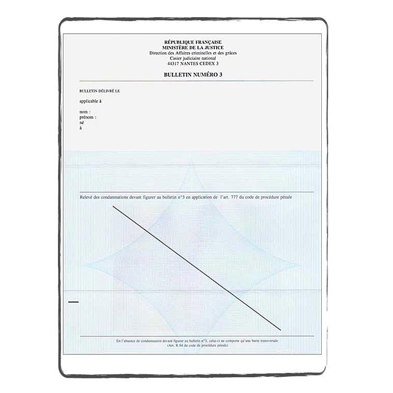 Extrait de casier judiciaire Extrait de casier judiciaire