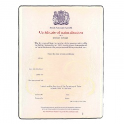 Acte de naturalisation GB-FR